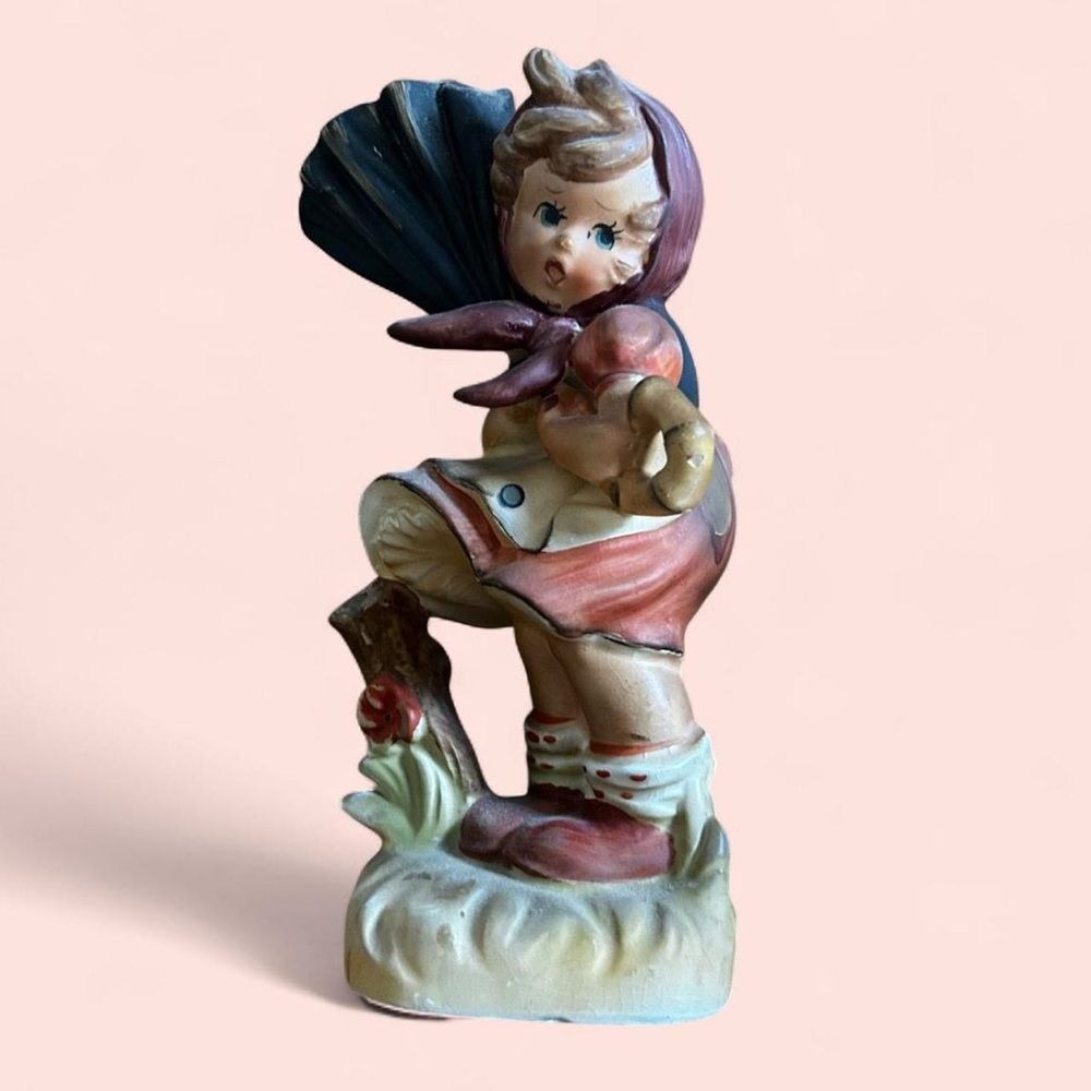 Vintage Rossini Painted Ceramic Girl